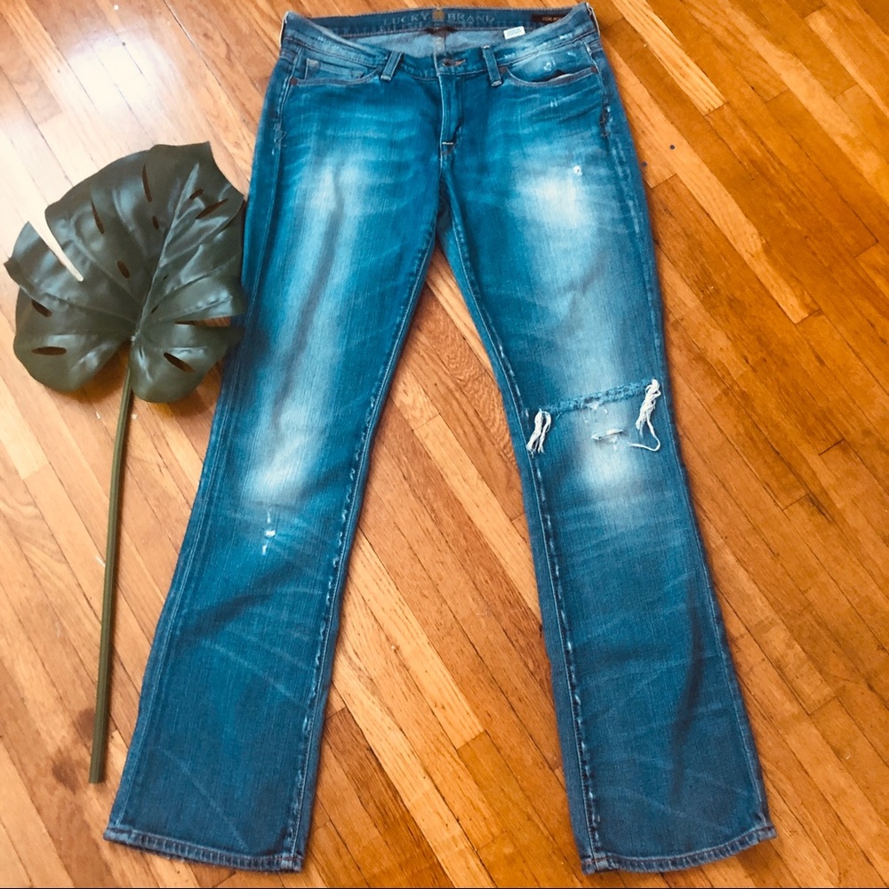 Lucky Brand Distressed Zoe Boot Jeans Size 12/31